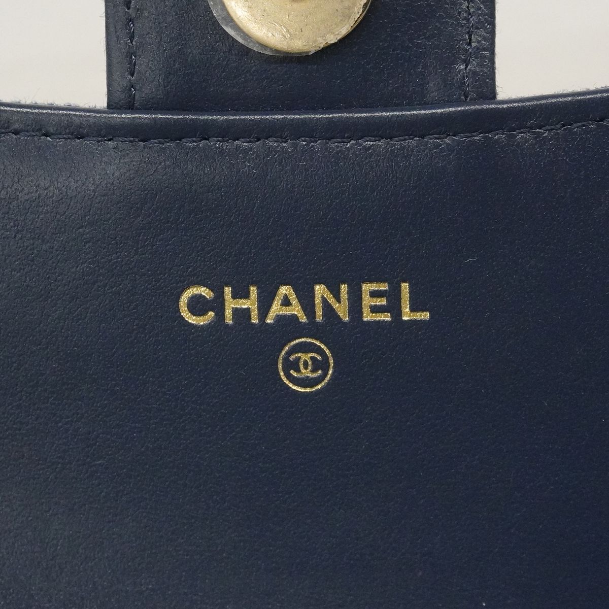 Chanel Waist Bag Quilted Denim Blue Champagne Gold — view 5