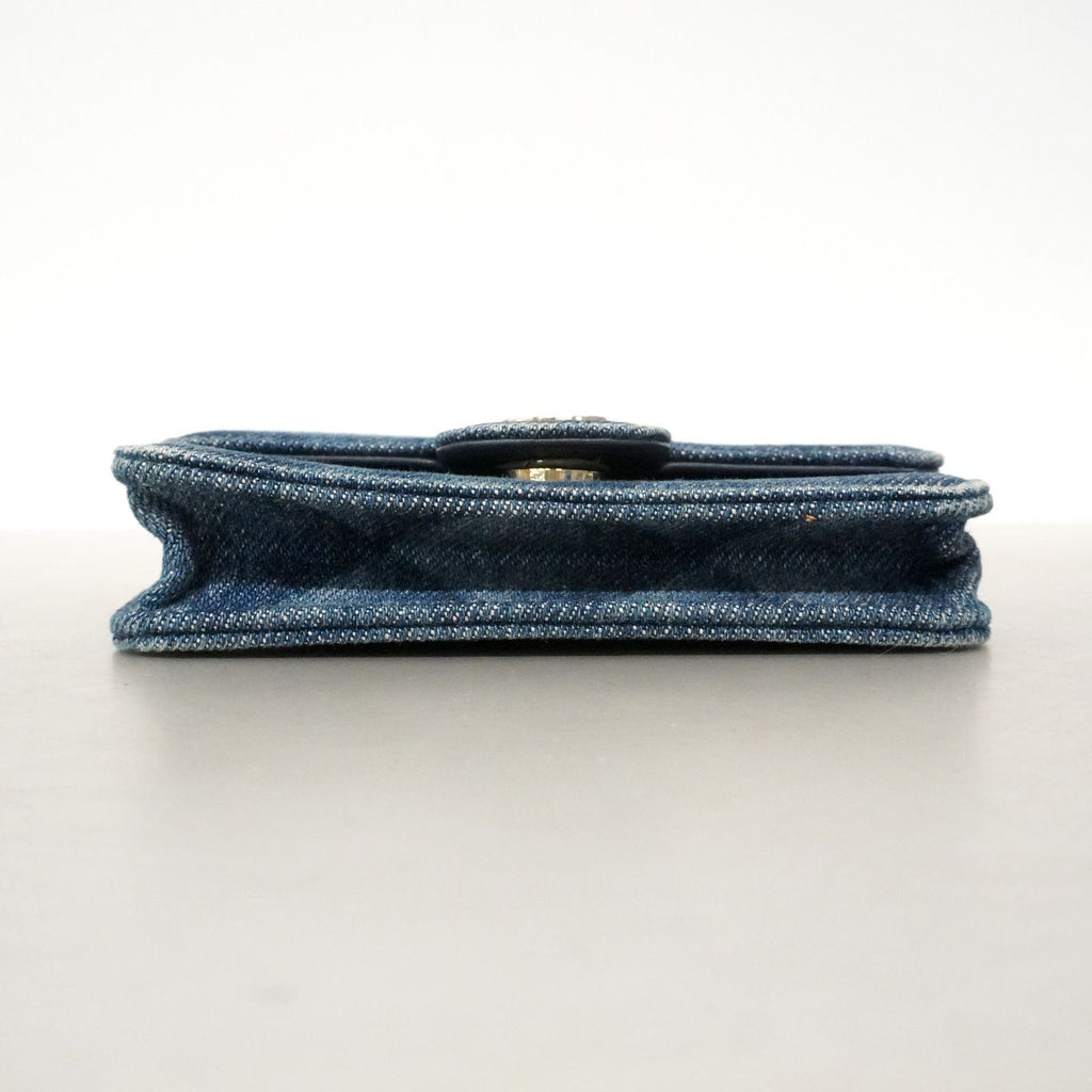 Chanel Waist Bag Quilted Denim Blue Champagne Gold — view 3