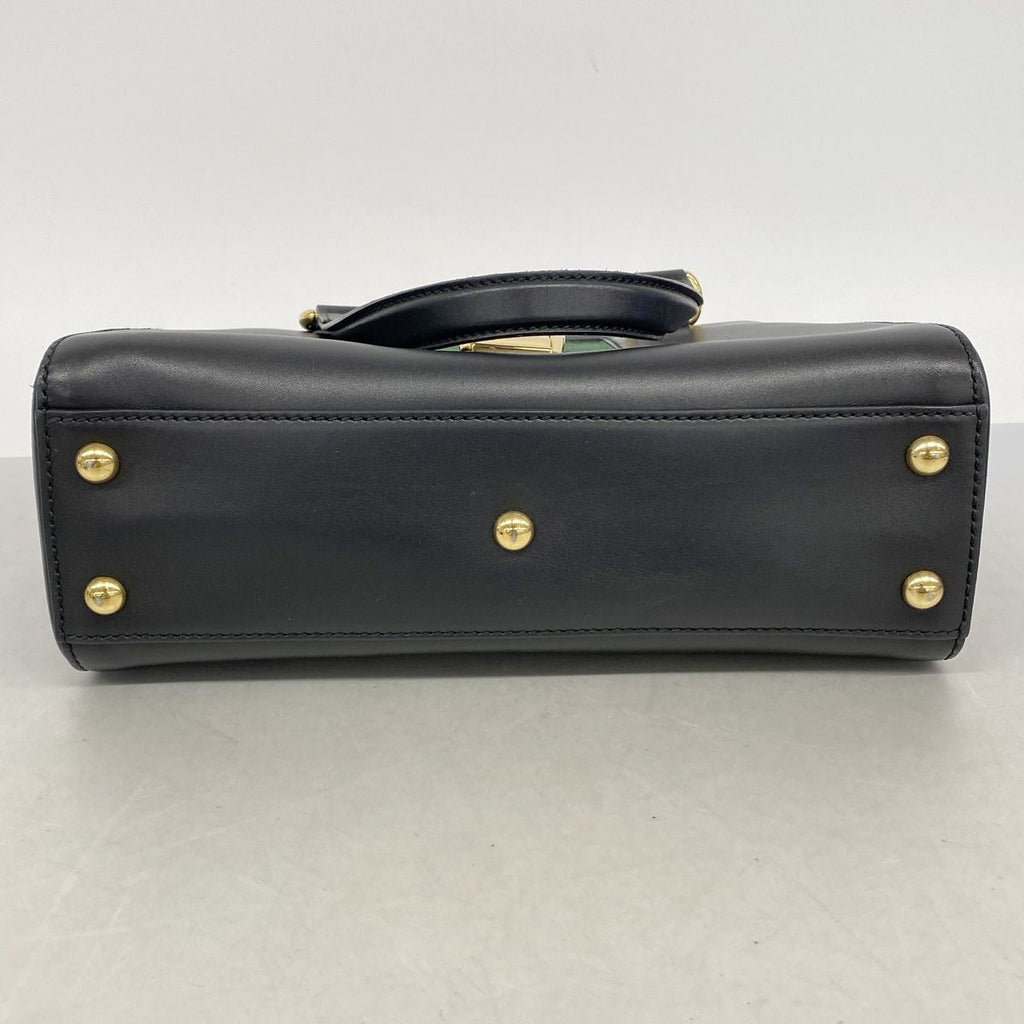 Gucci Handbag Sylvie Leather Black Gold 2-Way Bag — view 3