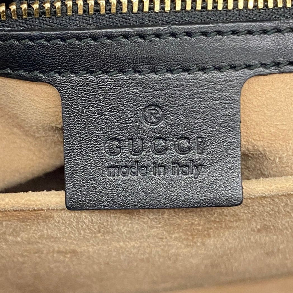 Gucci Handbag Sylvie Leather Black Gold 2-Way Bag — view 5