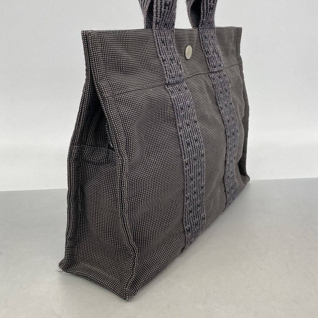 Hermes Tote Bag Herline PM Nylon Gray Silver — view 2