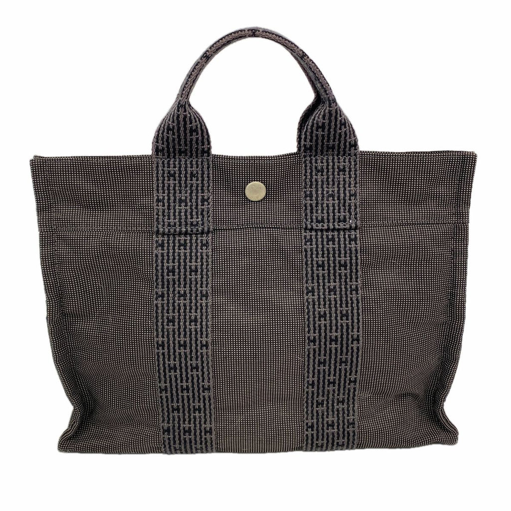 Hermes Tote Bag Herline PM Nylon Gray Silver