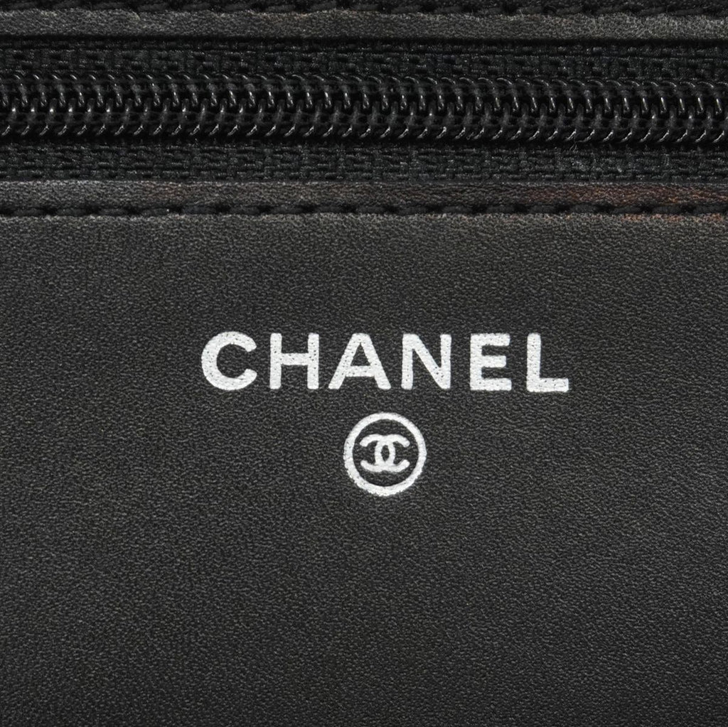 Chanel Wallet on Chain Cambon Lambskin Black Silver Shoulder Bag — view 5