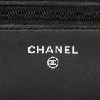 Chanel Wallet on Chain Cambon Lambskin Black Silver Shoulder Bag — view 5