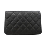 Chanel Wallet on Chain Cambon Lambskin Black Silver Shoulder Bag — view 8