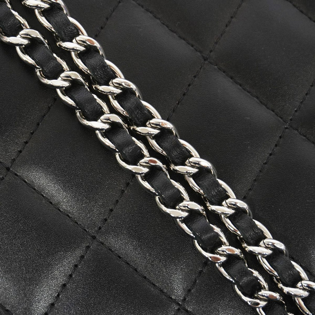 Chanel Wallet on Chain Cambon Lambskin Black Silver Shoulder Bag — view 7