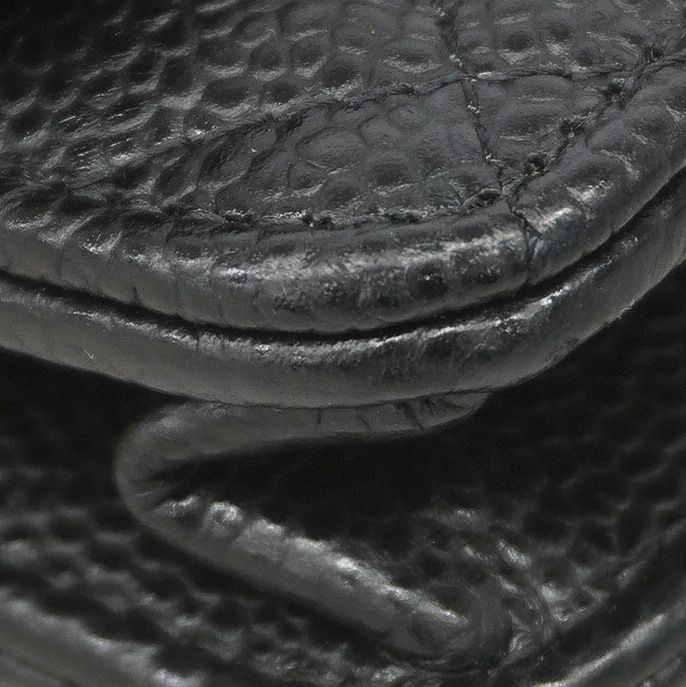 Chanel Wallet on Chain Quilted Caviar Leather Black Gold Shoulder Bag — view 6