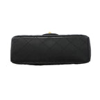Chanel Shoulder Bag Mini Quilted Lambskin Black Gold — view 3
