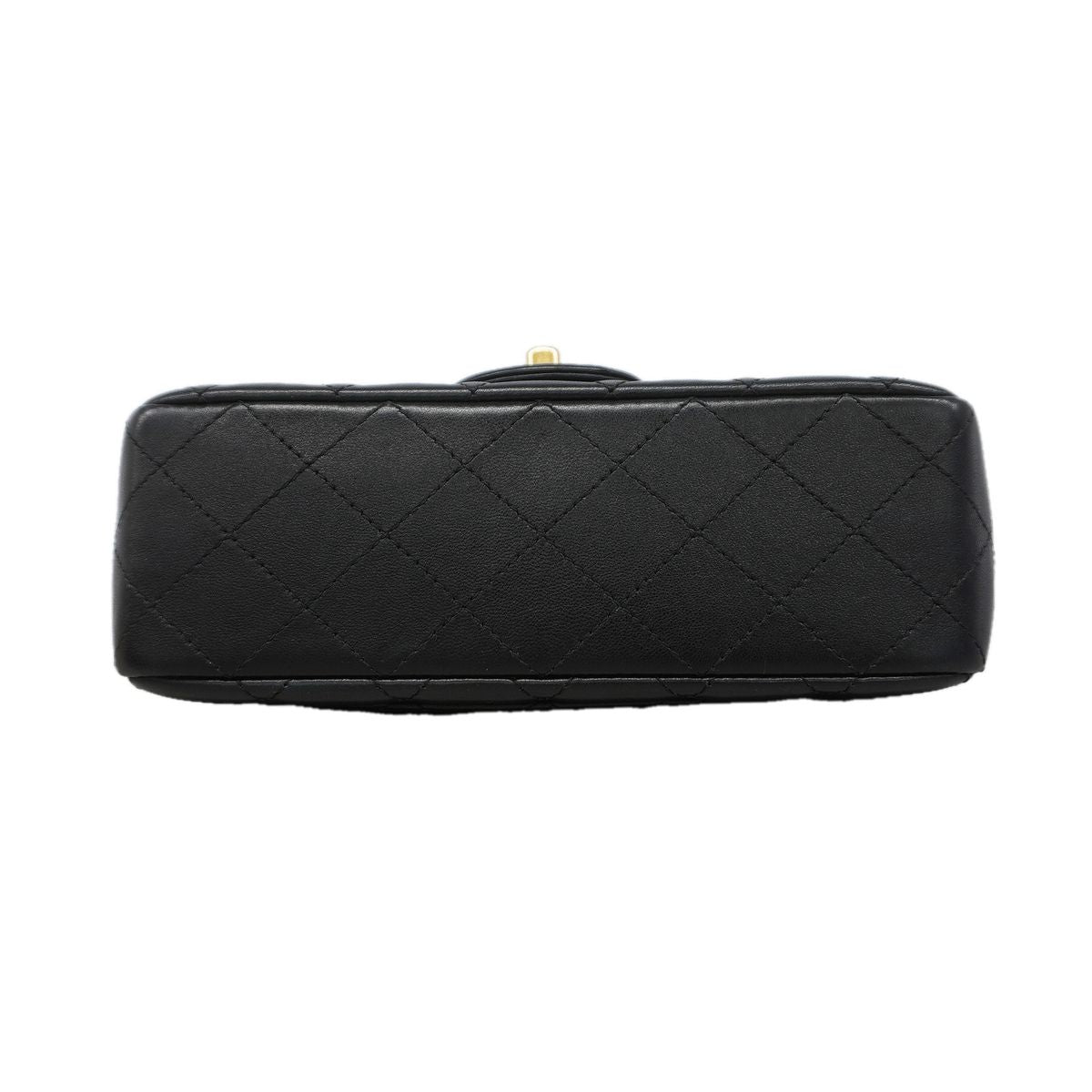 Chanel Shoulder Bag Mini Quilted Lambskin Black Gold — view 3