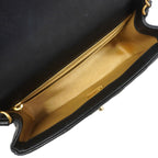 Chanel Shoulder Bag Mini Quilted Lambskin Black Gold — view 4