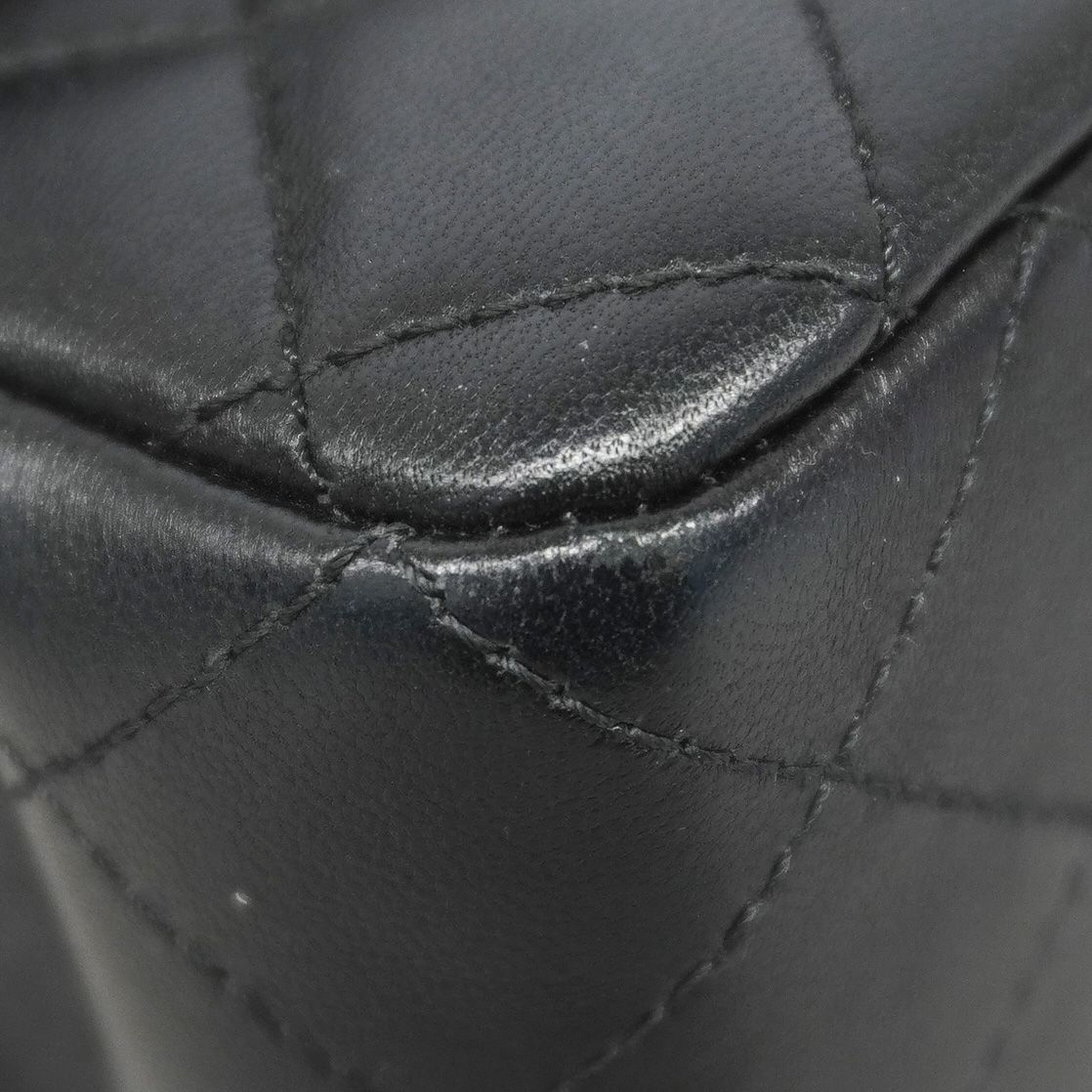 Chanel Shoulder Bag Mini Quilted Lambskin Black Gold — view 6