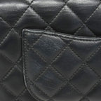 Chanel Shoulder Bag Mini Quilted Lambskin Black Gold — view 7