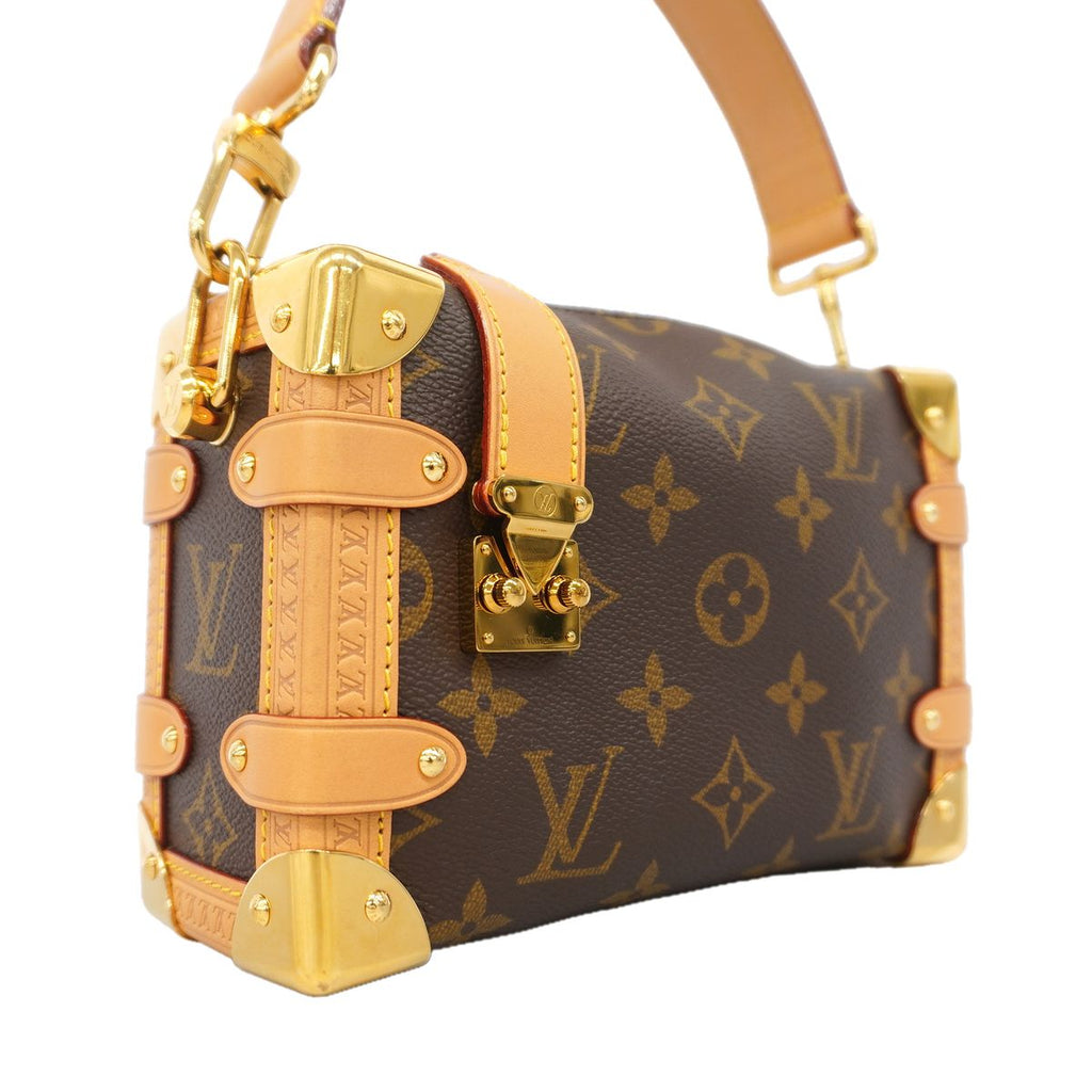 Louis Vuitton Handbag Monogram Side Trunk PM Brown 2-Way Bag — view 2
