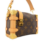 Louis Vuitton Handbag Monogram Side Trunk PM Brown 2-Way Bag — view 2