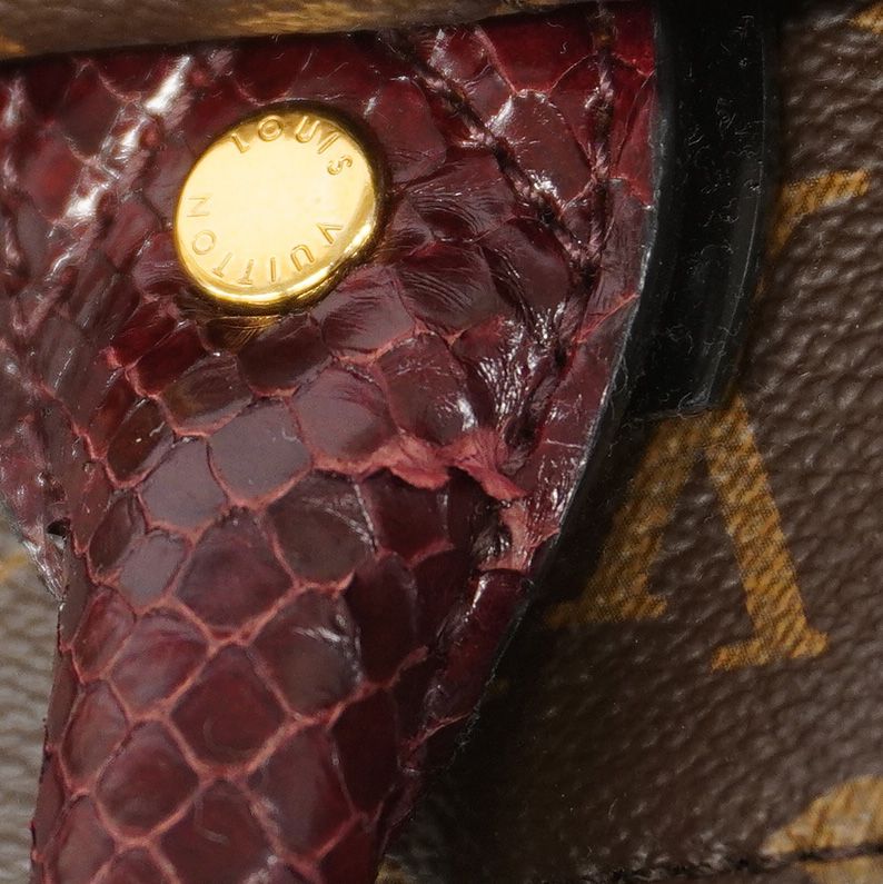 Louis Vuitton Tote Bag Monogram Etoile Exotic MM Python Ostrich Brown 2-Way — view 7