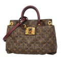 Louis Vuitton Tote Bag Monogram Etoile Exotic MM Python Ostrich Brown 2-Way