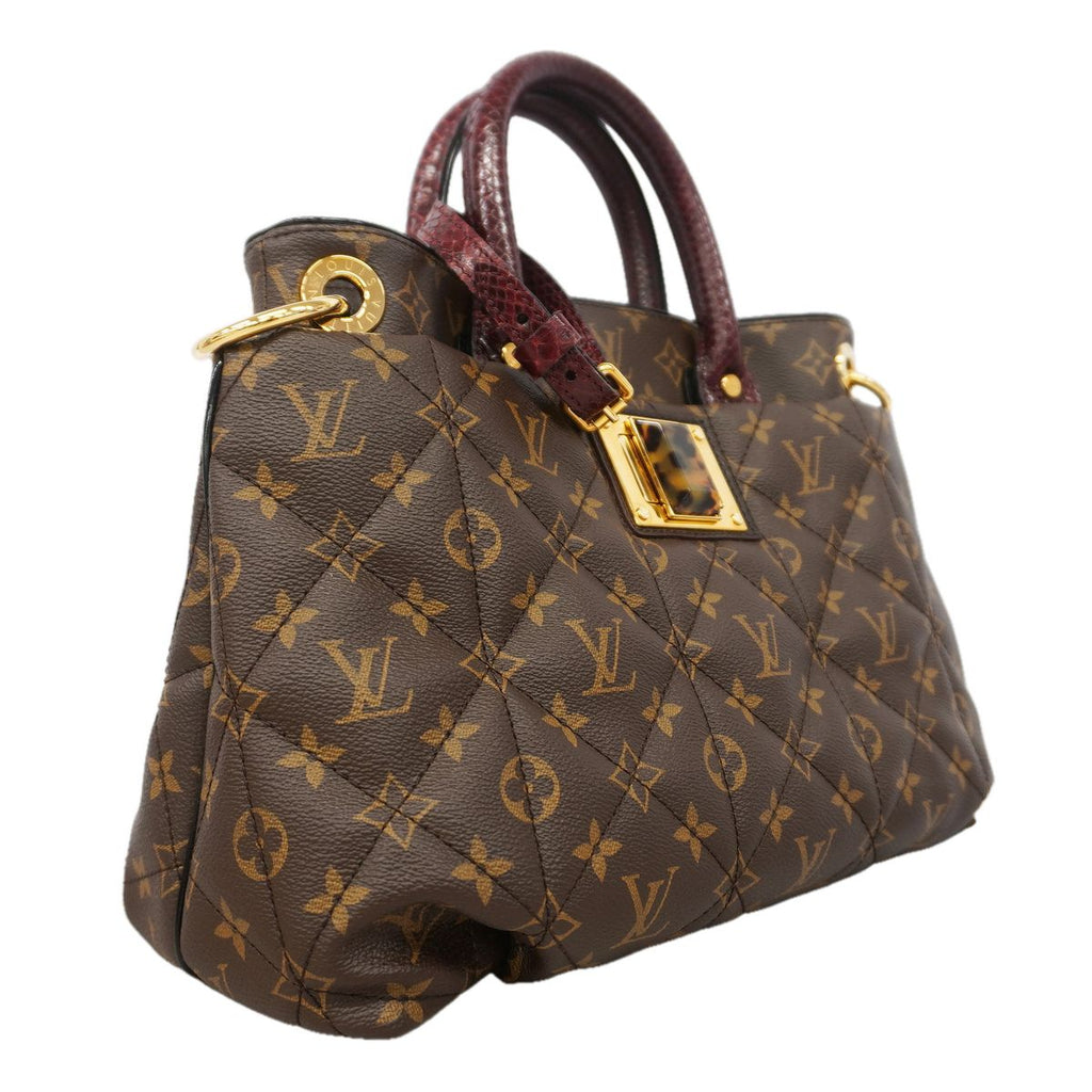 Louis Vuitton Tote Bag Monogram Etoile Exotic MM Python Ostrich Brown 2-Way — view 2