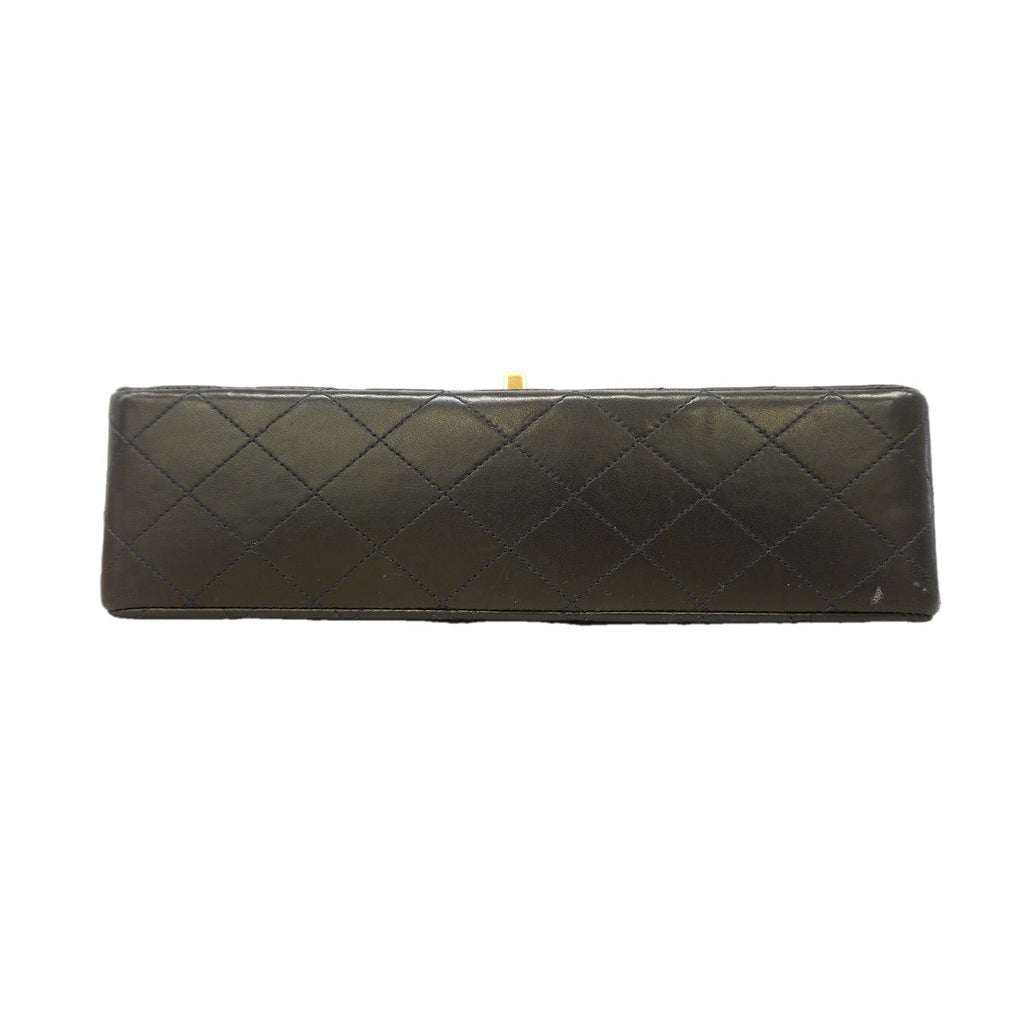 Chanel Shoulder Bag Quilted Lambskin Black Gold — view 3
