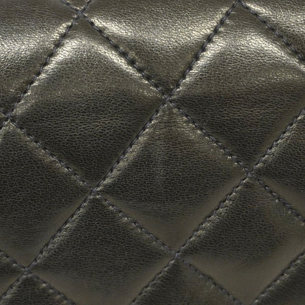 Chanel Shoulder Bag Quilted Lambskin Black Gold — view 7