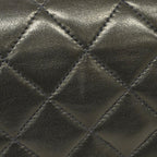 Chanel Shoulder Bag Quilted Lambskin Black Gold — view 7