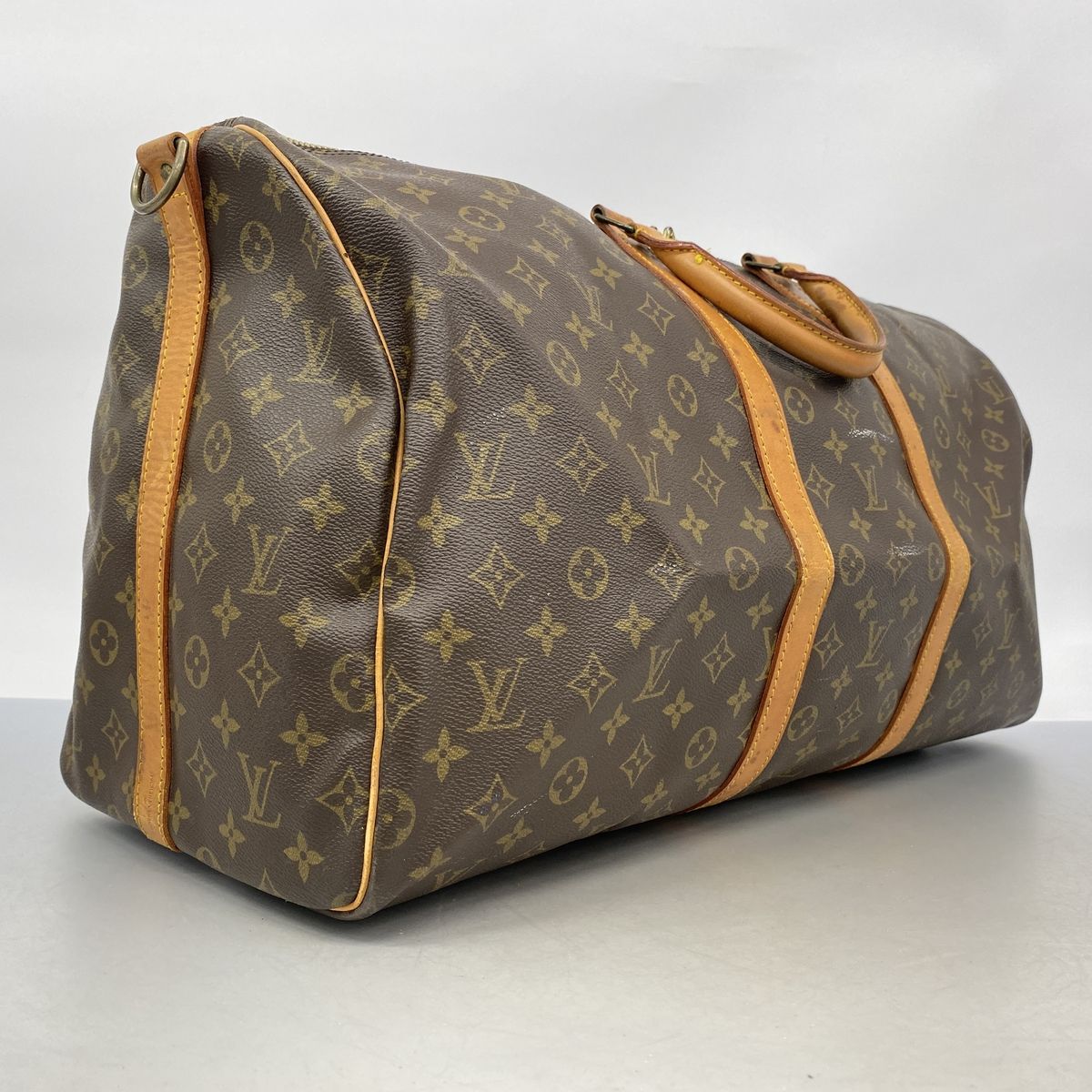 Louis Vuitton Boston Bag Monogram Keepall Bandouliere 55 Brown — view 2