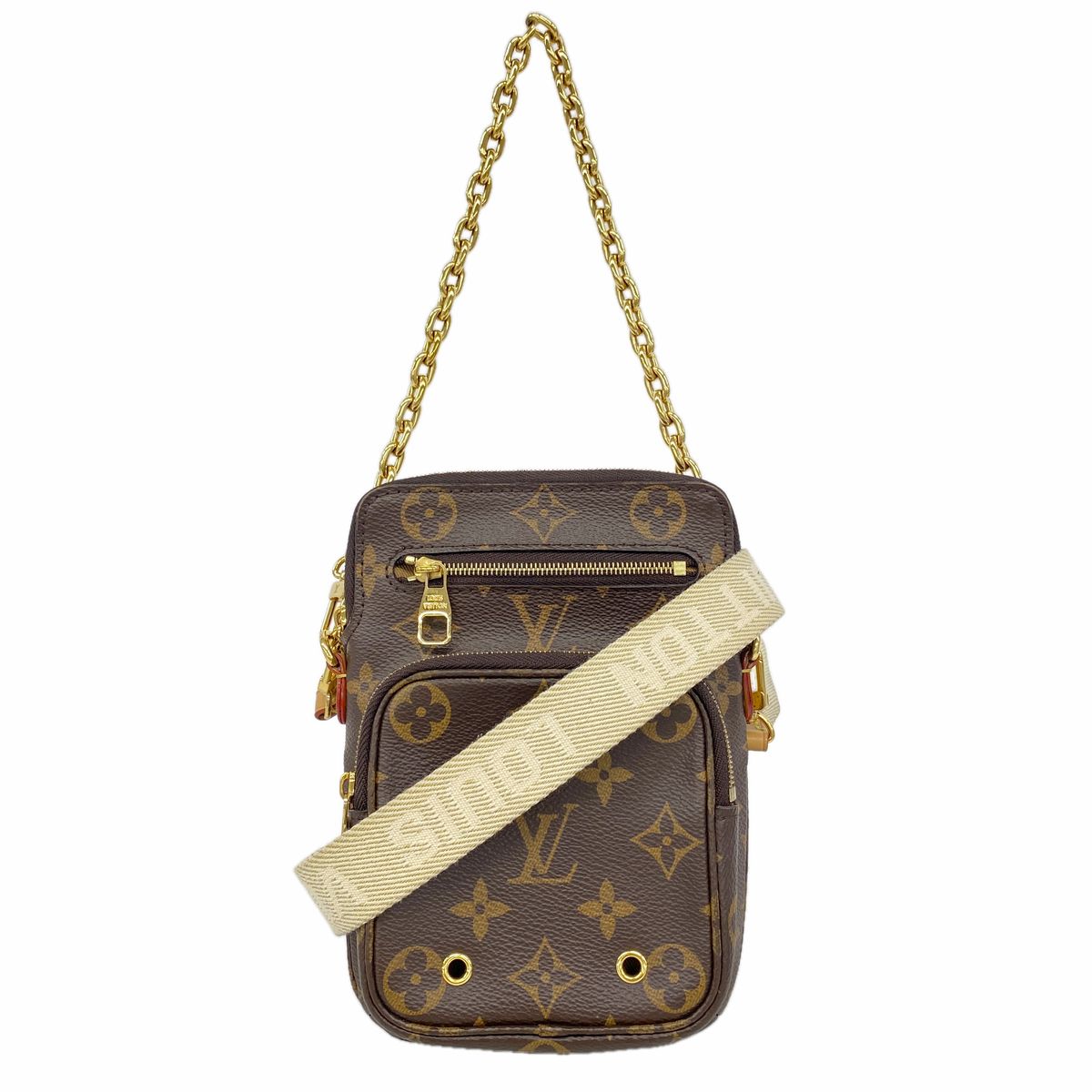 Louis Vuitton Shoulder Bag Monogram Utility Crossbody Brown