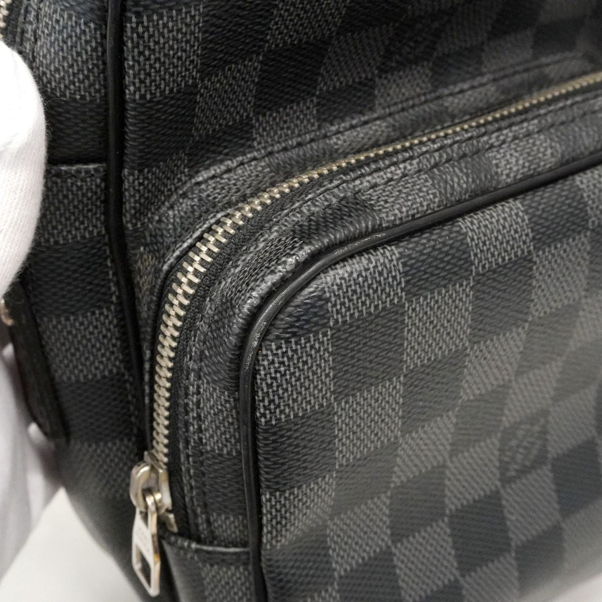Louis Vuitton Shoulder Bag Damier Graphite Rem Black Gray — view 7