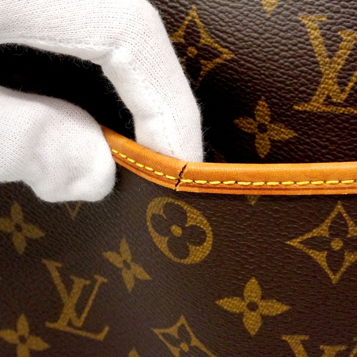 Louis Vuitton Handbag Monogram Deauville Brown — view 6
