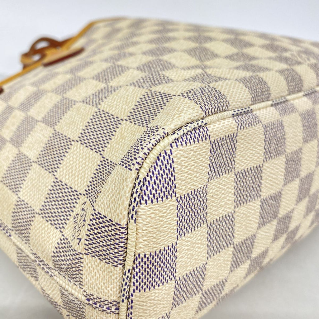 Louis Vuitton Tote Bag Damier Azur Neverfull PM White — view 8