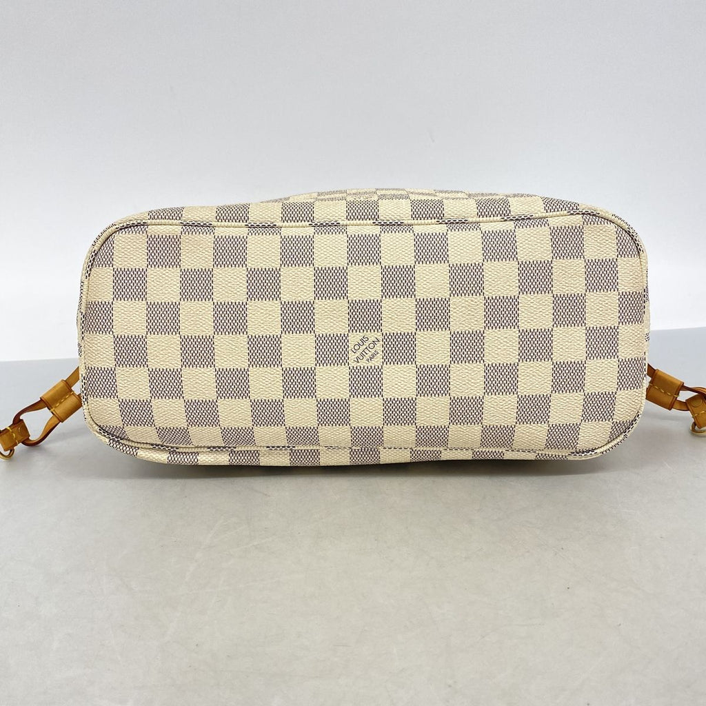 Louis Vuitton Tote Bag Damier Azur Neverfull PM White — view 3