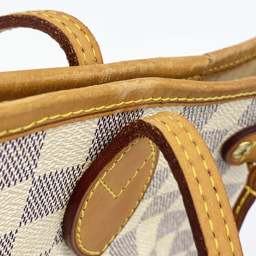 Louis Vuitton Tote Bag Damier Azur Neverfull PM White — view 7