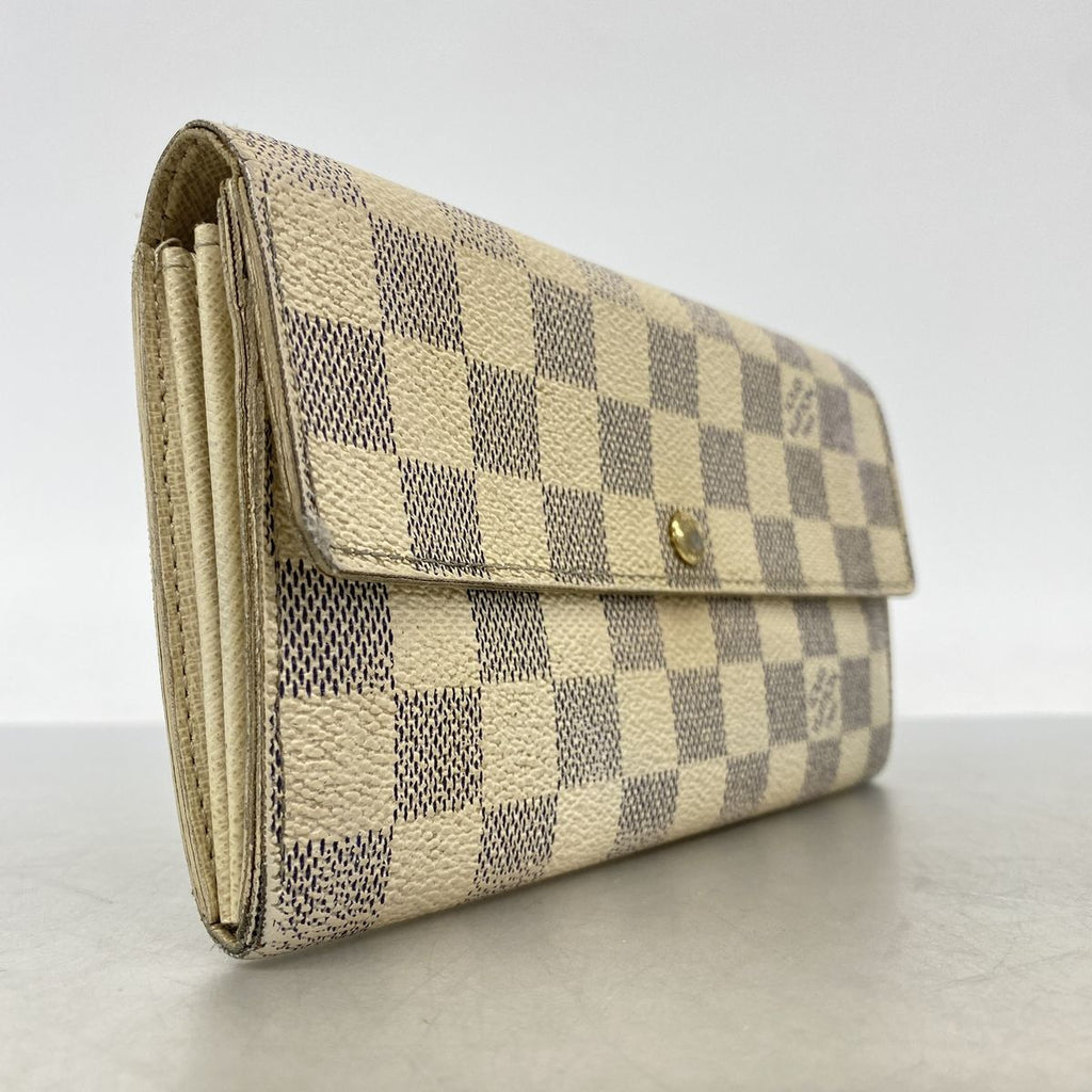 Louis Vuitton Wallet Damier Azur Portefeuille Sarah White — view 2