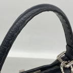 Fendi Handbag Selleria Leather Black Silver 2-Way Bag — view 8