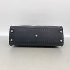 Fendi Handbag Selleria Leather Black Silver 2-Way Bag — view 3
