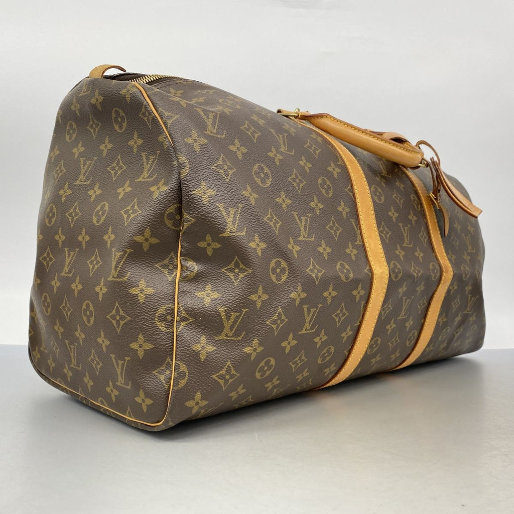 Louis Vuitton Boston Bag Monogram Keepall 55 Brown — view 2