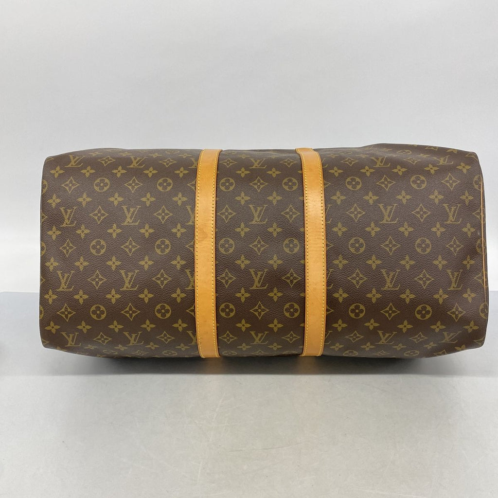 Louis Vuitton Boston Bag Monogram Keepall 55 Brown — view 3