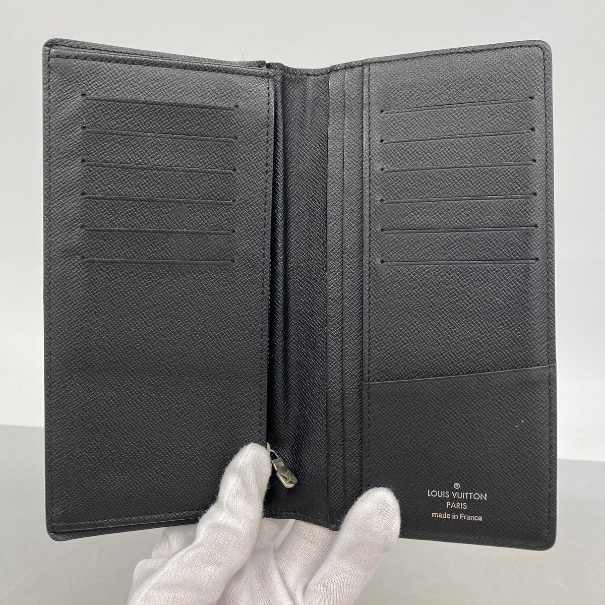 Louis Vuitton Wallet Damier Graphite Portefeuille Brazza Black — view 3
