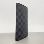 Louis Vuitton Wallet Damier Graphite Portefeuille Brazza Black — view 2