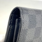 Louis Vuitton Wallet Damier Graphite Portefeuille Brazza Black — view 8
