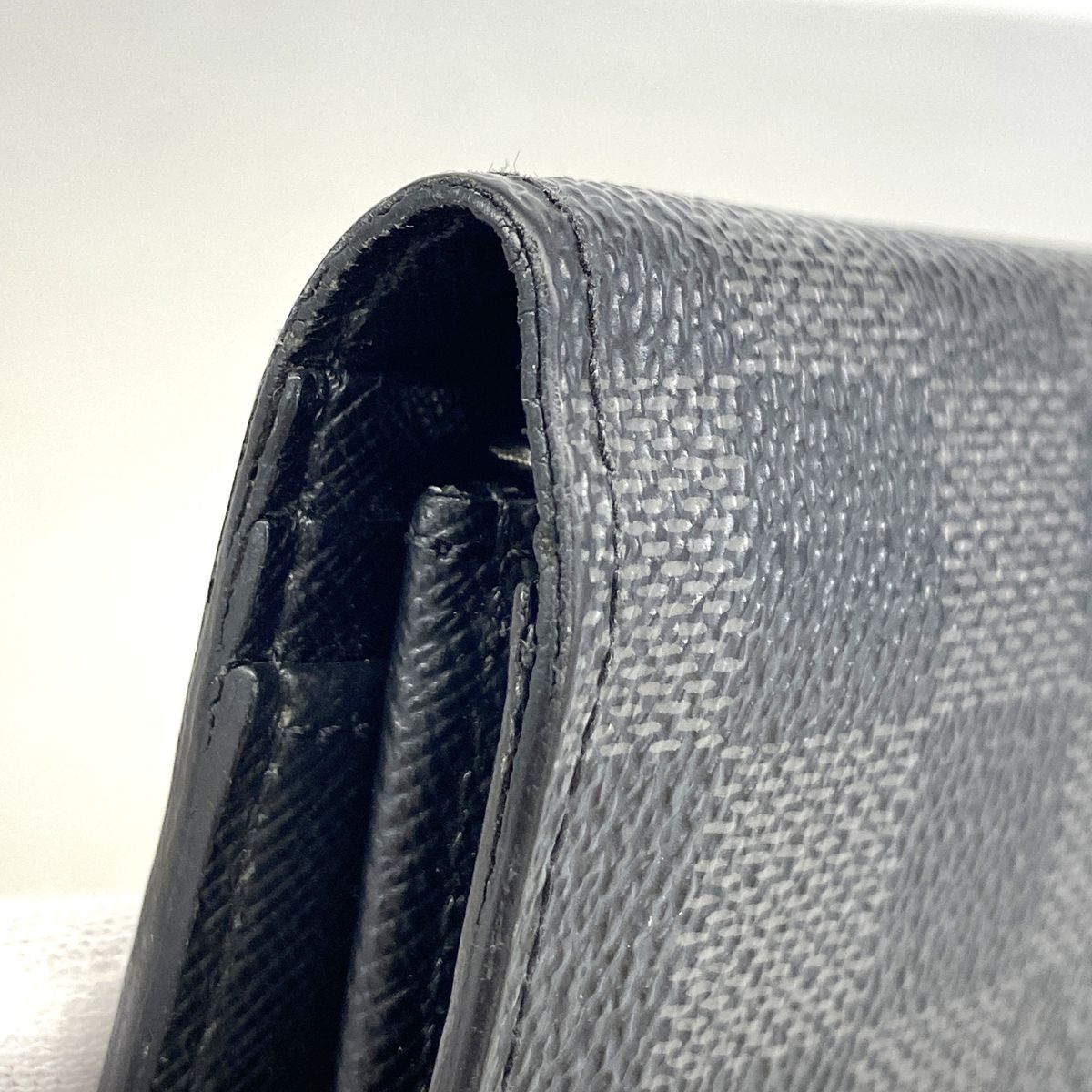 Louis Vuitton Wallet Damier Graphite Portefeuille Brazza Black — view 8