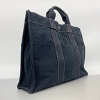 Hermes Tote Bag Deauville MM Canvas Black Silver — view 2