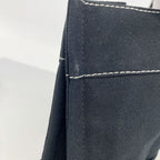 Hermes Tote Bag Deauville MM Canvas Black Silver — view 8