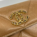 Chanel Wallet Chanel 19 Lambskin Light Brown Gold — view 8