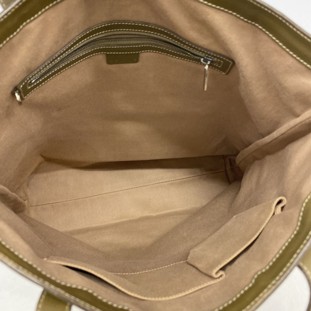 Celine Tote Bag C Macadam Canvas Khaki Silver — view 4