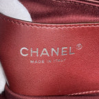 Chanel Shoulder Bag Quilted Leather Khaki Silver — view 5