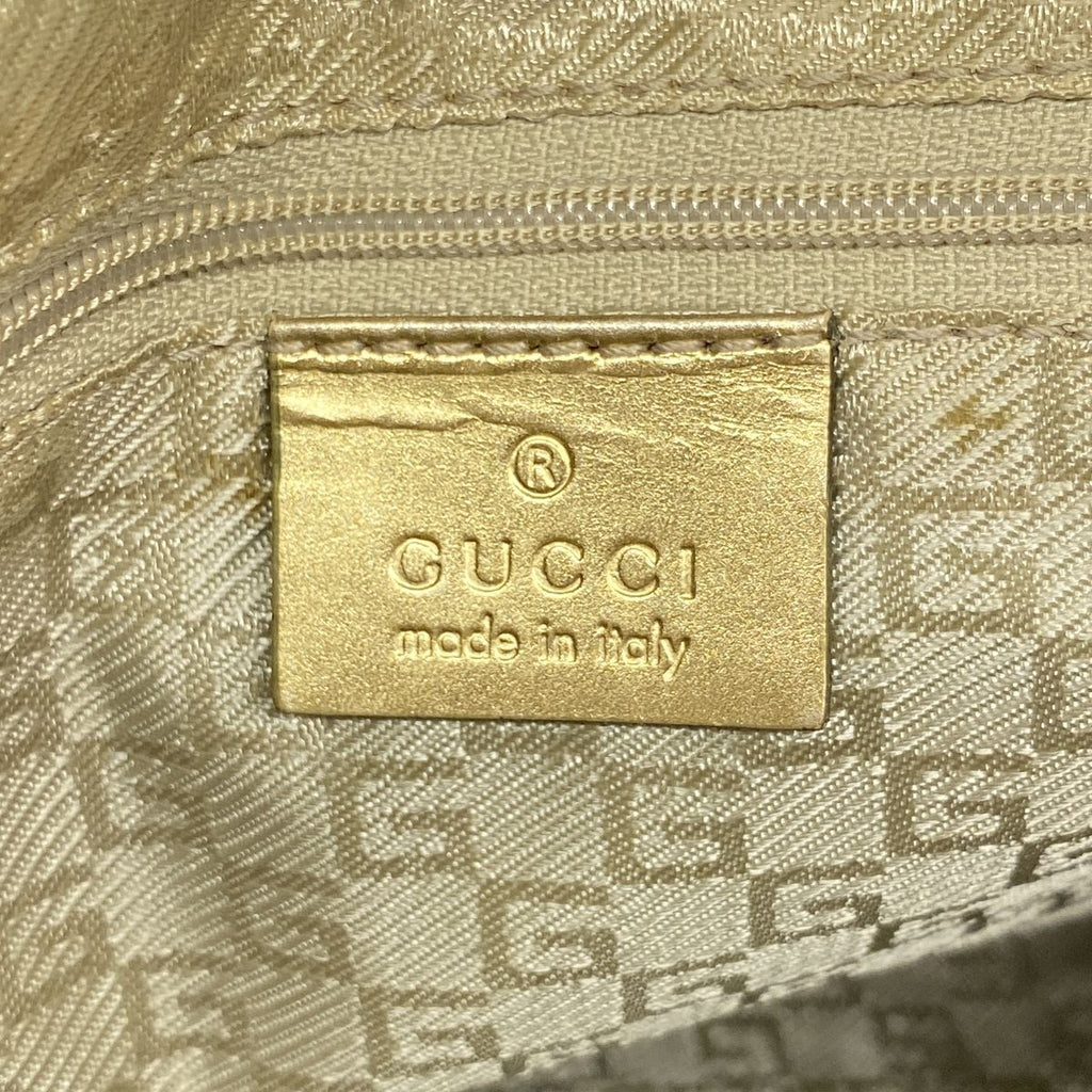 Gucci Handbag Jackie Nylon Gold Light Green — view 5