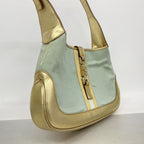 Gucci Handbag Jackie Nylon Gold Light Green — view 2