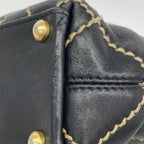 Chanel Tote Bag Wild Stitch Leather Black Gold — view 6