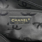 Chanel Tote Bag Wild Stitch Leather Black Gold — view 5