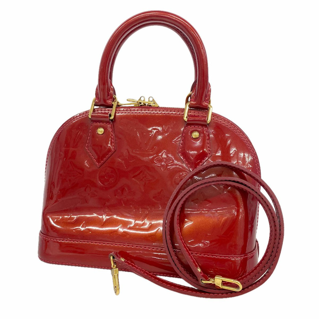 Louis Vuitton Handbag Vernis Alma BB Pomme D'amour 2-Way Bag